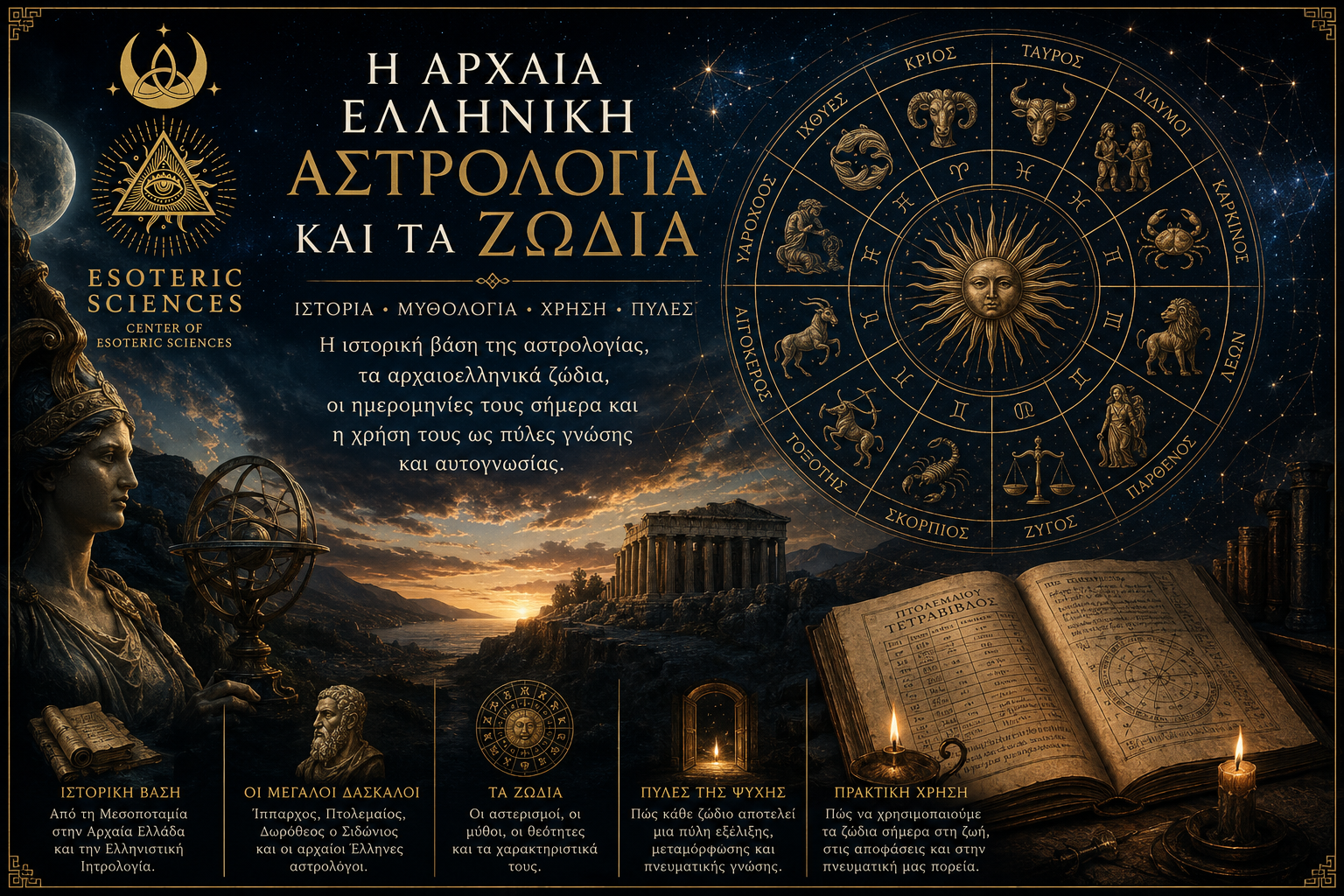 Η Αρχαία Ελληνική Αστρολογία και τα δώδεκα ζώδια ως πύλες του κοσμικού κύκλου
